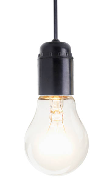 istock An incandescent lamp in the base glows on a white background. Isolated 1268510201