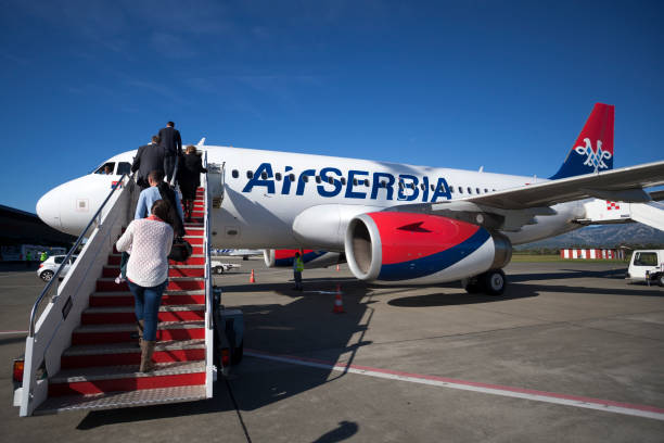 Air Serbia Airbus A319 stock photo