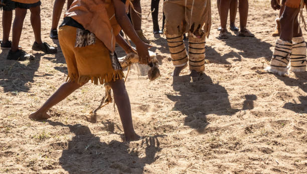 Group of Botswana traditional dancers
