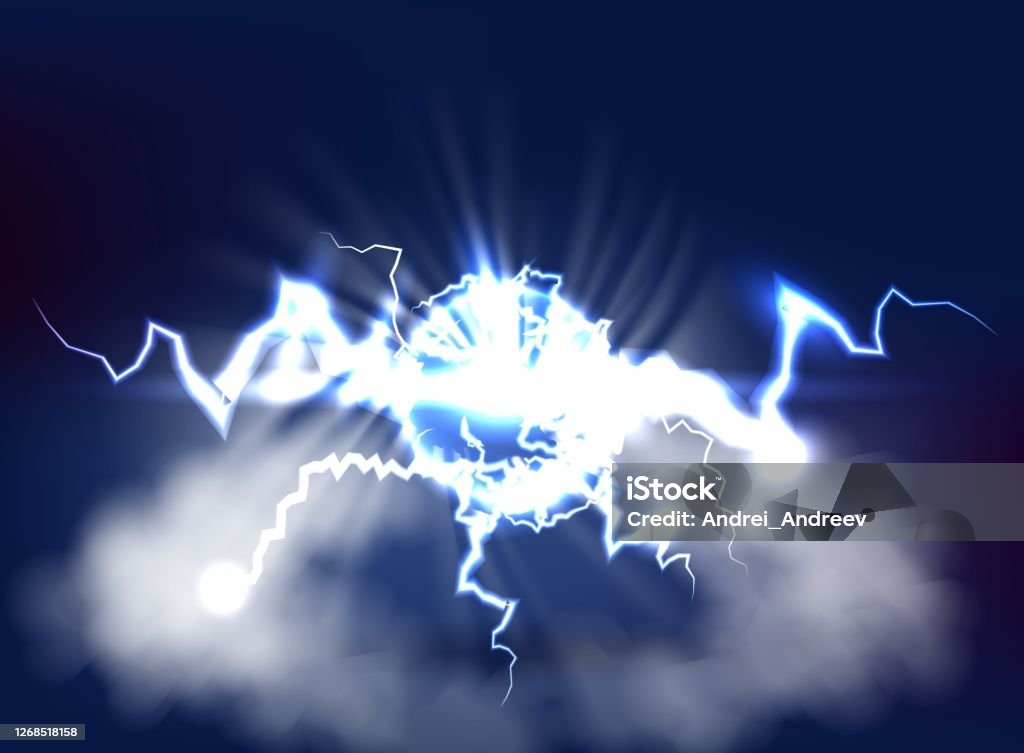 Ball Lightning Exploding Ball Lightning Electric Vector Lightning Flash Explosion Electrical ...