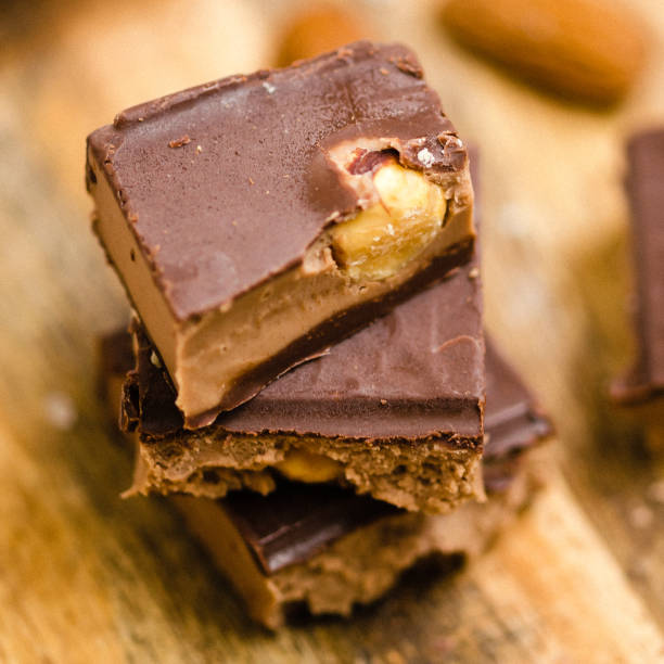 istock Chocolate fudge bar with hazelnuts 1268518194