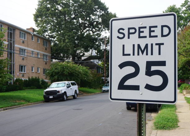 istock Speed limit in neighborhood 1268518692