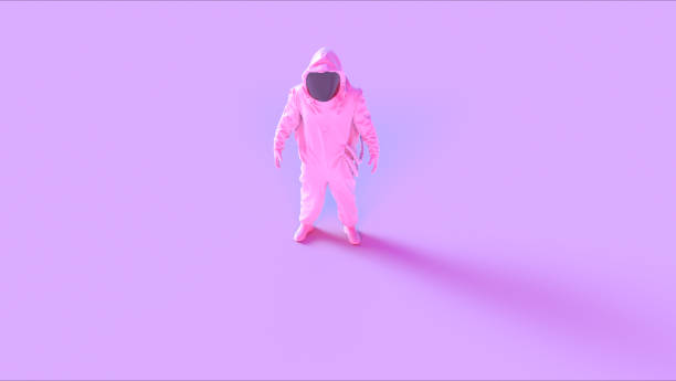 istock Pink Corona Virus Hazmat NBC Suit 1268533403