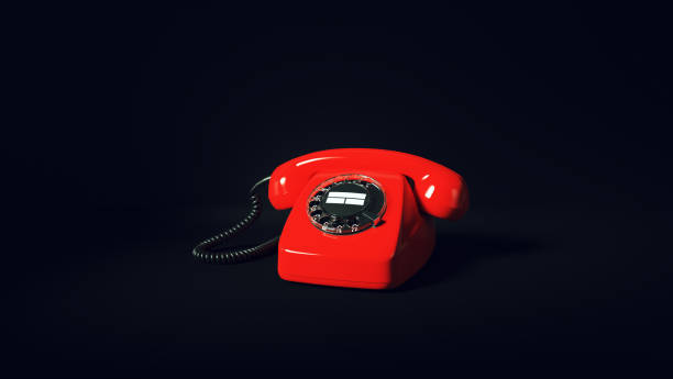 istock Vintage 80s Red Emergency Telephone Rotary Dial 1268534990