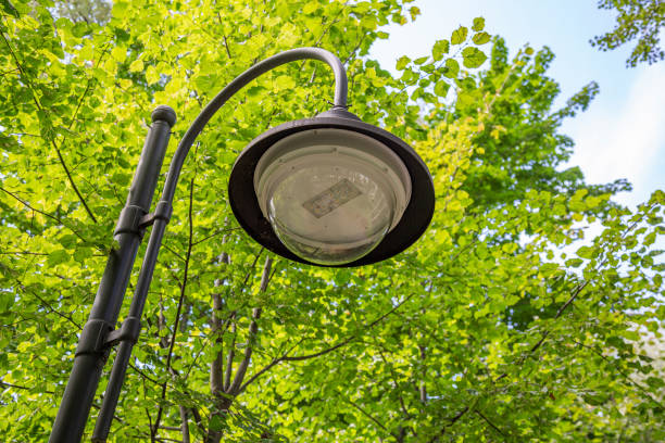 istock Vintage black iron street lamp 1268536536