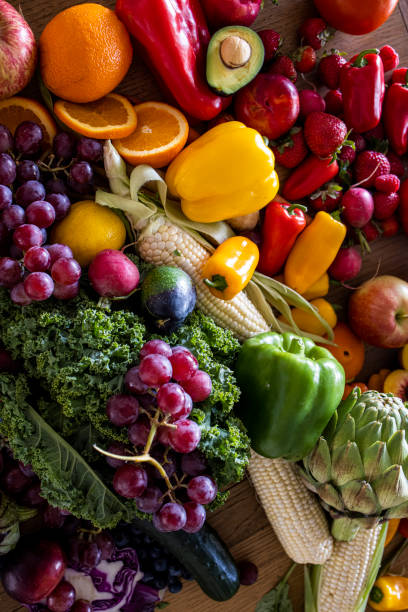 istock Fresh Fruits and Vegetables on Table 1268546123