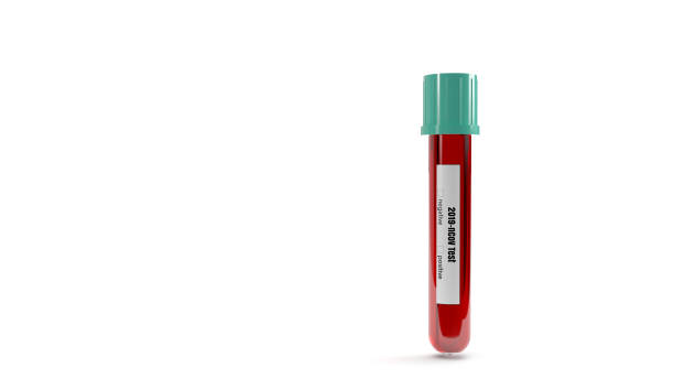 istock 3D rendering of a test tube for covid 19 blood test with selective focus technique 1268547688