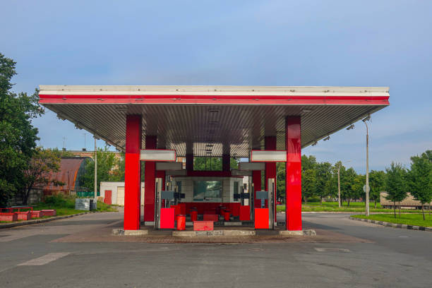 istock red gas station for cars 1268551923