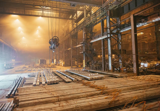 istock Warehouse metal blank. Electroplating plant for the metal 1268552624