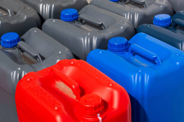 istock plastic canisters different color in the warehouse 1268553490