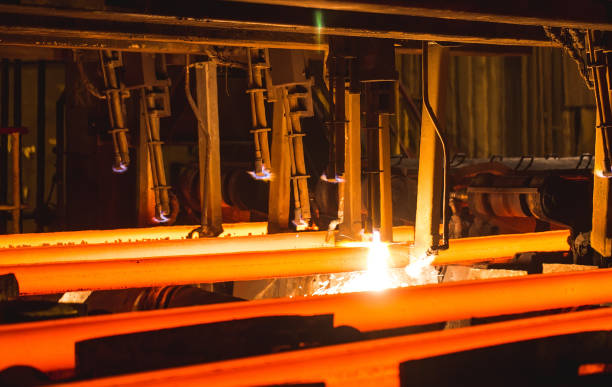 istock Steel Billets at Torch Cutting. Industrial Technology. 1268553951
