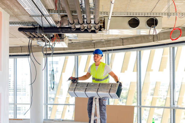 istock Construction worker, Engineer or Architect on site of Building Project. Inside of construction site. HVAC Engineering. 1268558305