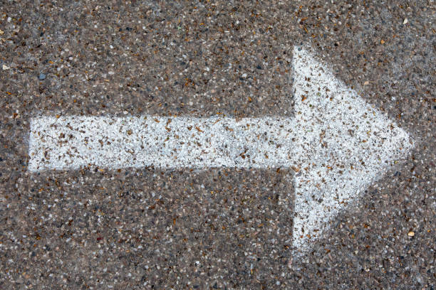 istock Arrow Painted on the Ground 1268558866
