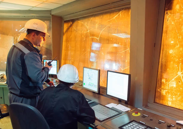 istock Control panel. Plant for the production of steel. 1268562896
