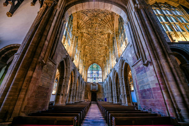istock Bench Rows And Altar In Sherborne Abbey, UK 1268573289