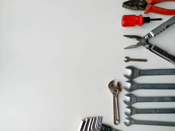 istock layout of tools for repair on a white background. Do it yourself minor repairs 1268573306