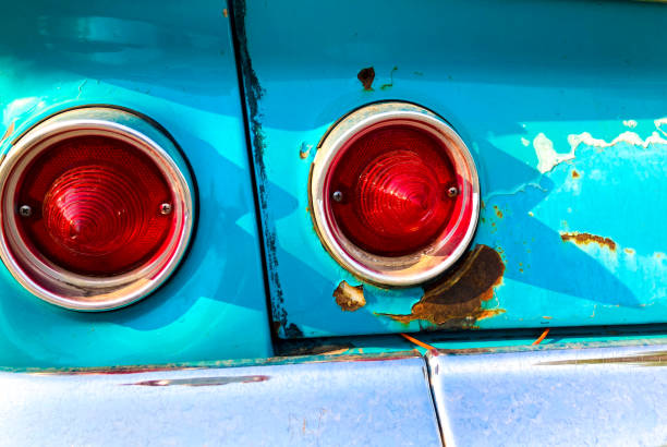 istock Rusty Turquoise Pickup Truck Door Close-Up 1268581472