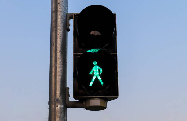 istock Green and red traffic lights for pedestrian and bicycles 1268584383