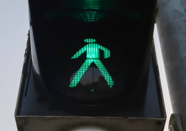 istock Green and red traffic lights for pedestrian and bicycles 1268584388