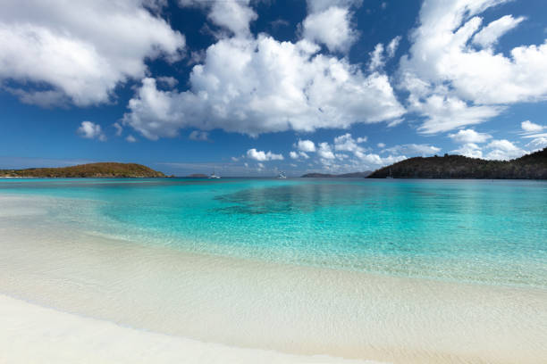 istock beautiful tropical beach, hawksest Bay beach, st. john 1268595521