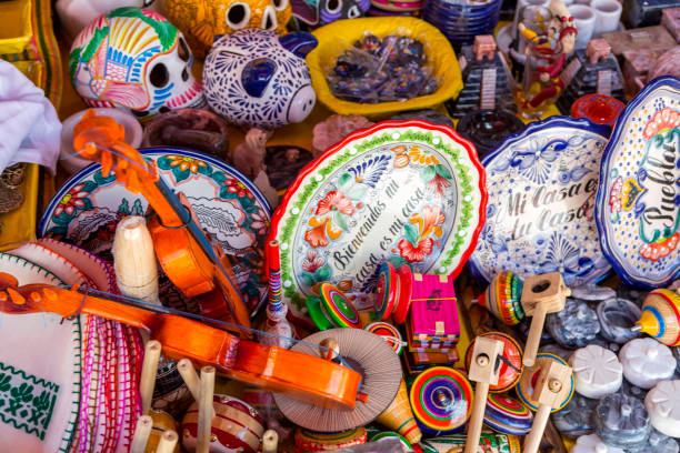 istock Various crafts in typical Mexican market. 1268610169