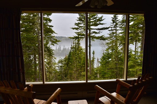 Looking over Isle Royals National Park from a cabin