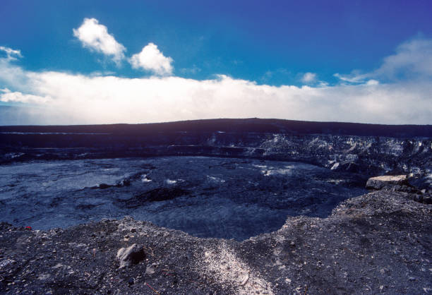 istock Hawaii Volcanoes NP - View Into Kilauea Crater & Distant Clouds - 1990 1268615865