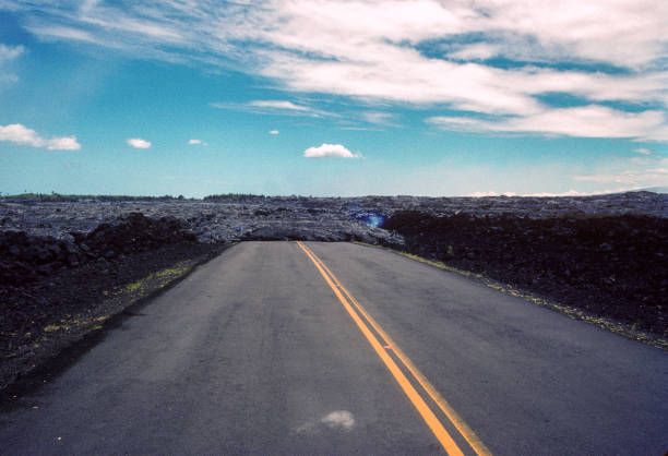 istock Hawaii Big Island - Road Closed by Lava - 1990 1268615876