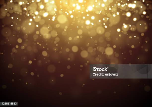 Gold Christmas Glitter Design Background Stock Illustration - Download Image Now - Backgrounds, Gold - Metal, Gold Colored