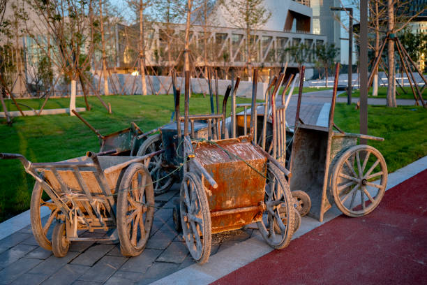 gardener's carts in park