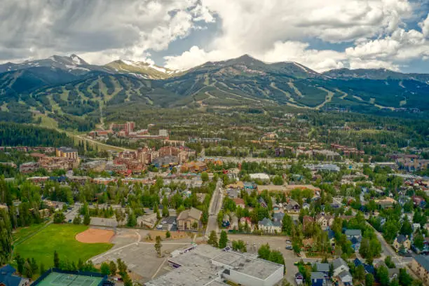 Photo of Aerial View of of the famous Ski Resort Town of Breckenridge, Colorado