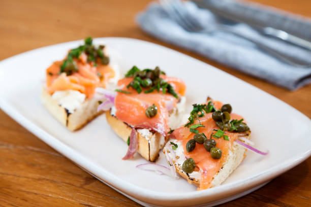 istock Smoked Salmon and Capers on Toast 1268633501