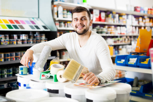 istock Male customer purchasing tools for house improvements 1268634619