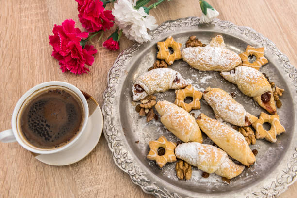 istock delicious homemade cakes sprinkled icing with coffee on the table for breakfast 1268634936