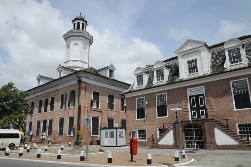 The Unesco Heritage downtown Paramaribo in Suriname
