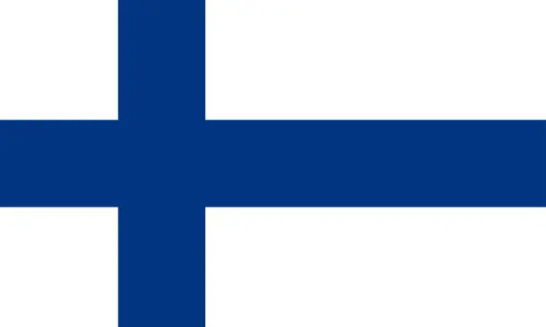 Vector illustration of Vector illustration of the Finland flag. Concept of the homeland