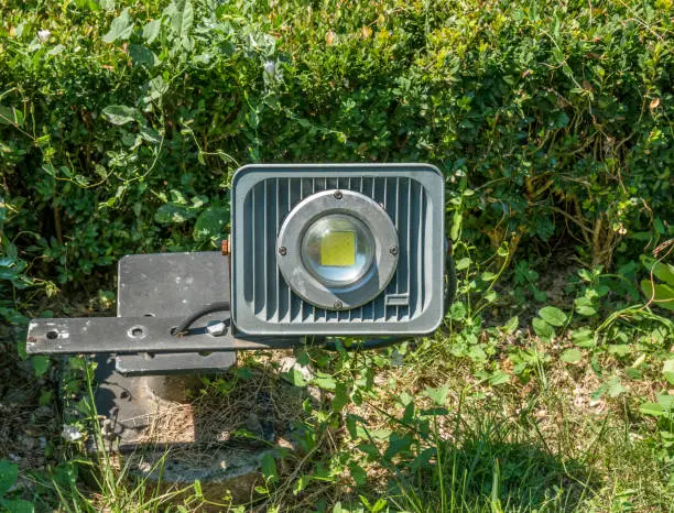 Outdoor electric lightsource. LED lamp for outdoor directional light.