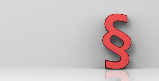 istock Red article sign paragraph symbol legal law justice icon 3d rendering 1268654578