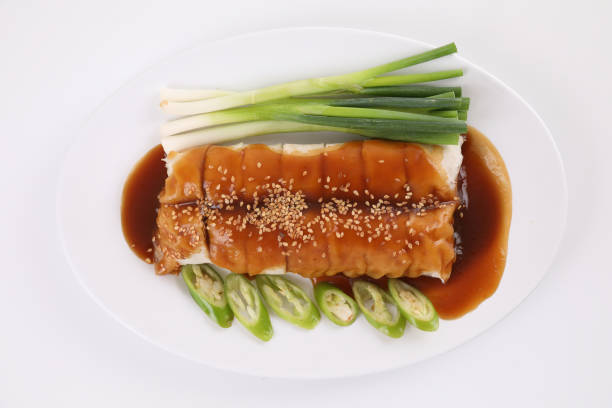 istock Spring Roll also known as Egg Roll local thai food isolated in white background 1268656905
