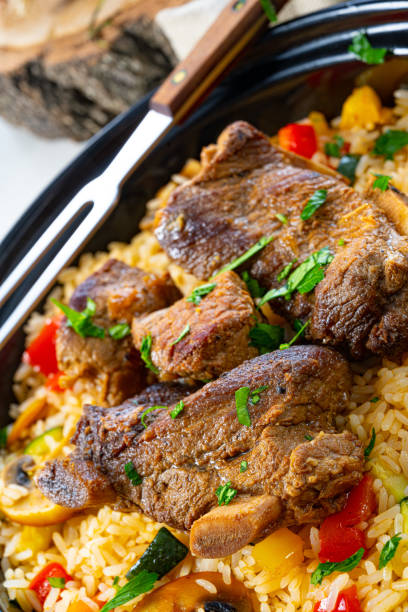 istock fried rice with vegetables and meat 1268661819