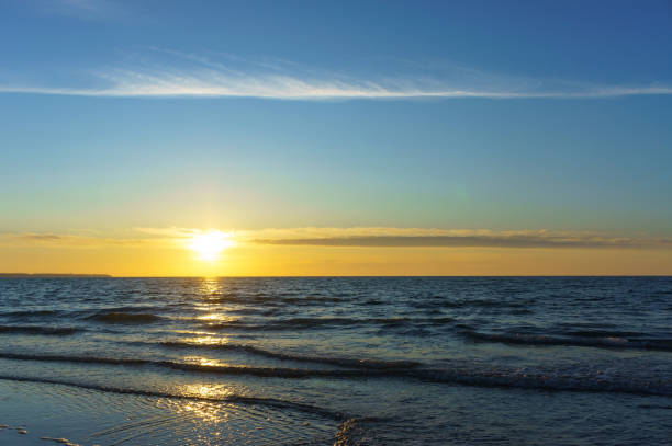 istock sunset on the sea, sunrise on the Baltic coast 1268671422