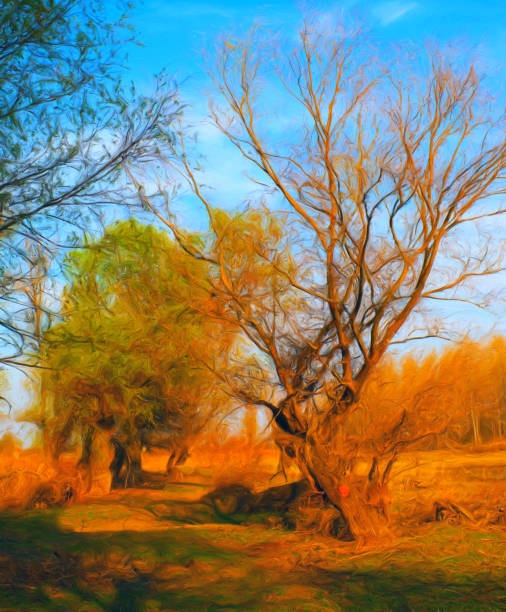 istock Oil landscape painting 1268674205