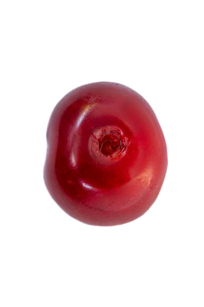 istock Cherry in extreme macro detail isolated on white background. 1268676933