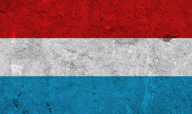 istock Flag of Luxembourg on weathered concrete 1268676984