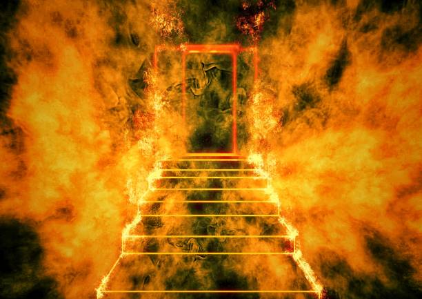 Pure flame and bright fire sparks isolated on black background. Set of two images