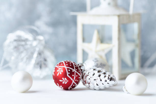 istock Christmas decoration. Bright wooden background. 1268681862