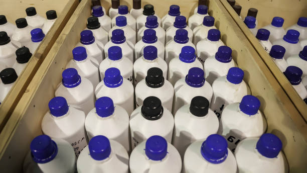 istock Storage and storage of chemical liquids 1268684150