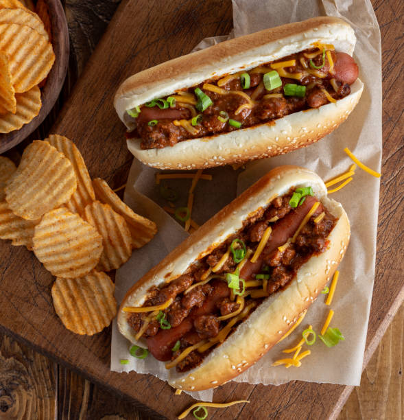 istock Chili Hot Dog With Cheese and Onion 1268689125