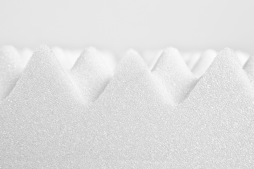 Selective focus details of memory foam texture