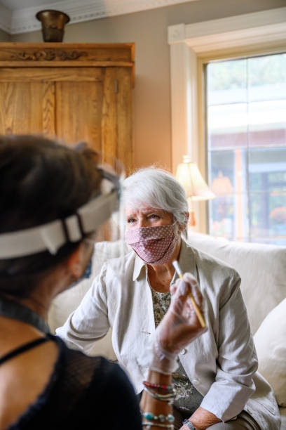 istock Senior woman having makeup 1268693040